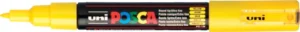 Gele Posca paintmarker PC-1MC met fijne punt van 0,7 tot 1 mm