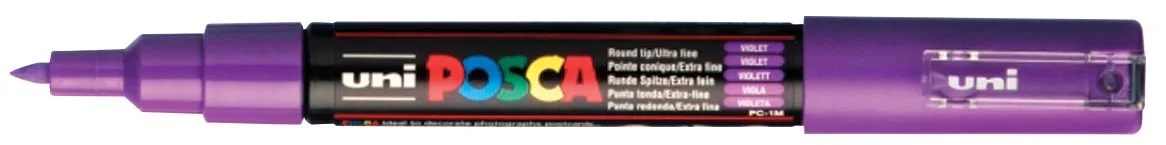 Posca paintmarker PC-1MC in paars met fijne punt van 0,7 tot 1 mm