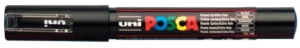 Uni Posca paintmarker PC-1MC in zwart met schrijfbreedte 0,7 tot 1 mm