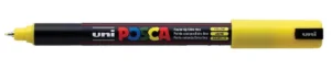 Gele Posca paintmarker PC-1MR met extra fijne punt van 0,7 mm