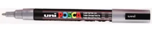Uni POSCA paintmarker PC-3M in grijs met een schrijfbreedte van 1,5 mm