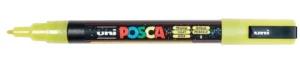 Uni POSCA paintmarker PC-3ML in glittergeel met schrijfbreedte 1,5 mm