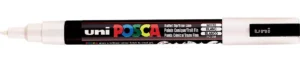 Uni POSCA paintmarker PC-3M in het wit met een schrijfbreedte van 1,5 mm