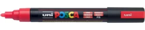 Uni POSCA paintmarker PC-5M in fluorode rode kleur met schrijfbreedte 1,8-2,5 mm