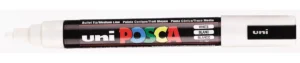 Witte Posca paintmarker PC-5M met schrijfbreedte van 1,8 tot 2,5 mm