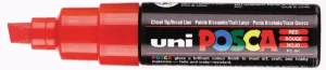 Uni POSCA PC-8K paintmarker in het rood met een schrijfbreedte van 8 mm