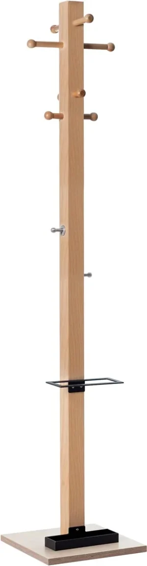 Kapstok Easycloth model B, uit hout, zwart — kapstokken en parapluhouders