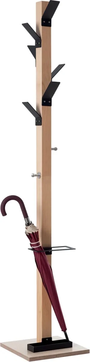 Kapstok Easycloth model A, uit hout, zwart — kapstokken en parapluhouders