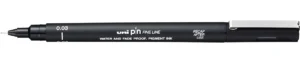 Uni Pin fineliner, ronde punt, 0,03 mm, zwart — school- en tekenfineliners