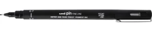 Uni Pin fineliner, ronde punt, 0,7 mm, zwart — school- en tekenfineliners