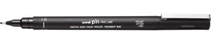 Uni Pin fineliner, ronde punt, 1,0 mm, zwart — school- en tekenfineliners