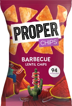 Proper lentil chips Barbecue, zak van 20 g — drank en eetwaren
