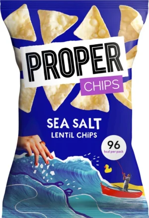 Proper lentil chips Sea Salt, zak van 20 g — drank en eetwaren