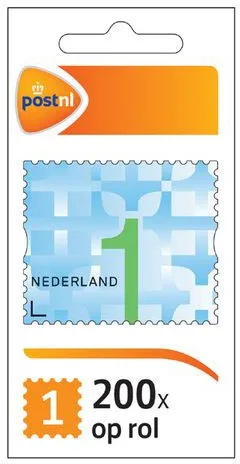 Postzegel nationaal NL, waarde 1, rol van 200 stuks, zelfklevend — postkameraccessoire