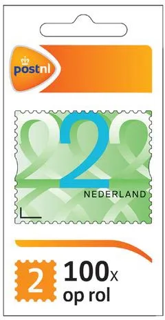 Postzegel nationaal NL, waarde 2, rol van 100 stuks, zelfklevend — postkameraccessoire