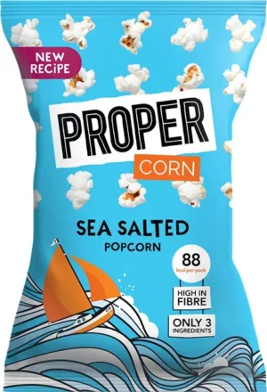Proper popcorn Sea Salt, zak van 20 g — drank en eetwaren