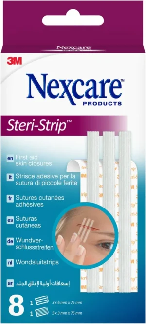3M Nexcare wondsluitstrips, geassorteerde afmetingen, pak van 8 stuks — ehbo-artikel