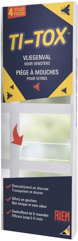 Riem Ti-Tox anti-vliegensticker, transparant, 4 stuks — anti-insect
