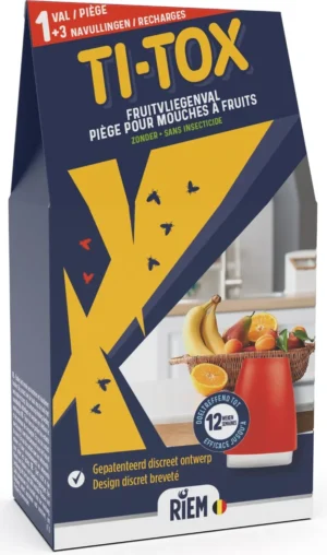 Riem Ti-Tox fruitvliegenval, 1 val + 3 navullingen — anti-insect