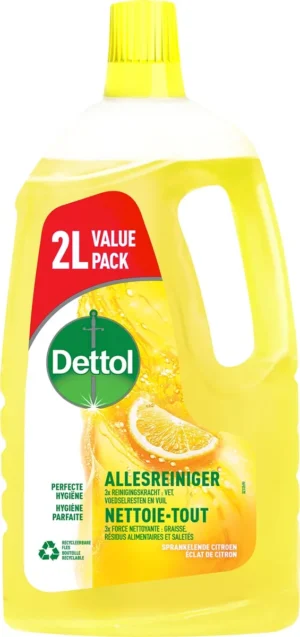 Dettol allesreiniger, citroen, fles van 2 l — reinigingsproduct