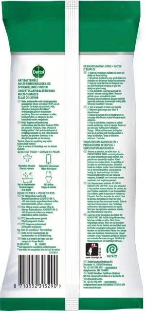 Dettol reinigingsdoekjes citroen, pak van 72 stuks — detail 2