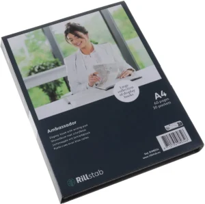 Rillstab showalbum Ambassador, zwart, ft A4, 30 tassen
