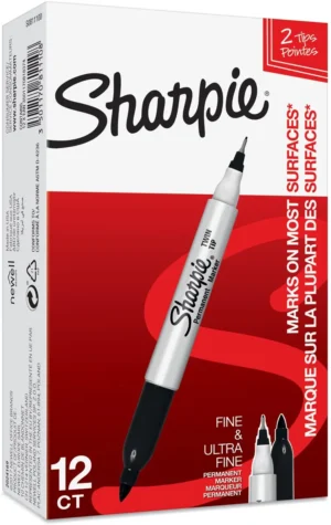 Sharpie permanente marker, twin tip, zwart — permanent markers