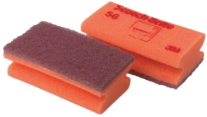 Scotch Brite schuurspons voor delicate oppervlakken, ft 7 x 13 cm, rood, pak met 10 stuks — schoonmaakbenodigdheden