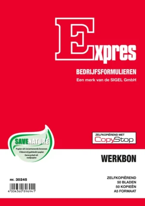 Sigel Expres werkbonblok, ft A5, Nederlands, dupli (50 x 2 vel) — bedrijfsformulier
