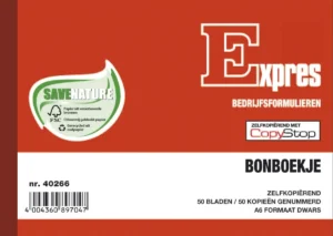 Sigel Expres bonboekjes genummerd 1-50, 50 x 2 vel, zelfkopiërend — bedrijfsformulier
