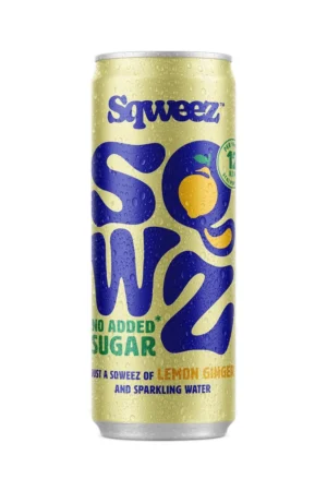SQWZ frisdrank Lemon Ginger BIO, blikje van 25 cl, pak van 12 stuks — drank en eetwaren