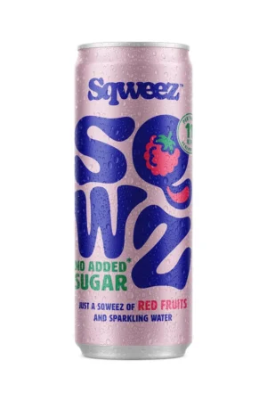 SQWZ frisdrank Red Fruits BIO, blikje van 25 cl, pak van 12 stuks — drank en eetwaren