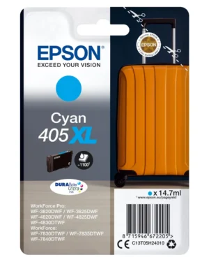 Epson 405XL inktcartridge in cyaan met verpakking en artikelnummer C13T05H24010