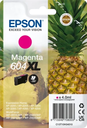 Epson 604 XL inktcartridge magenta met artikelnummer C13T10H34010