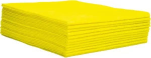 Universele poetsdoek, 1/4 vouw, ft 30 x 33 cm, geel, doos van 150 stuks, boîte de 150 pièces — schoonmaakbenodigdheden