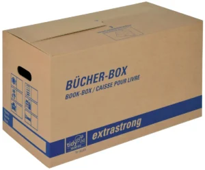 Tidypac boekendoos, ft 56 x 29,3 x 33 cm, bruin — verzenddoos