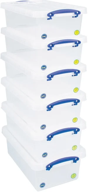 Really Useful Box opbergdoos 5,5 l, nestbaar, transparant — detail 2
