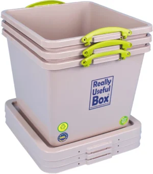 Really Useful Box Recycled opbergdoos 60 l, nestbaar, grijs — detail 2