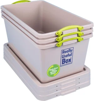 Really Useful Box Recycled opbergdoos 82 l, nestbaar, grijs — detail 2