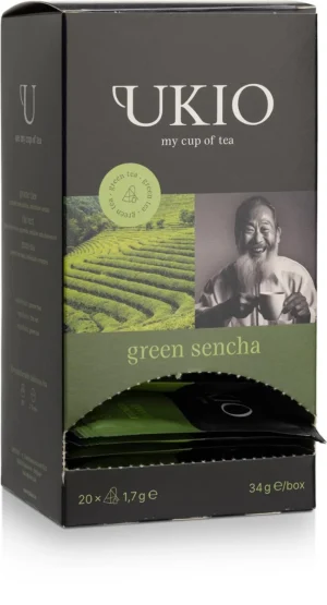UKIO groene thee Sencha, individueel verpakt, pak van 20 stuks — drank en eetwaren