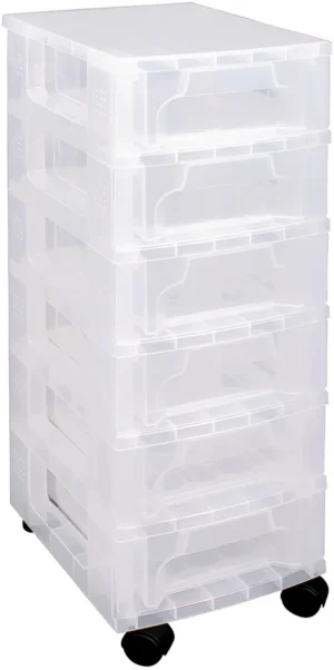Really Useful Box ladenblok 6 x 3,5 l, transparant — opbergdoos