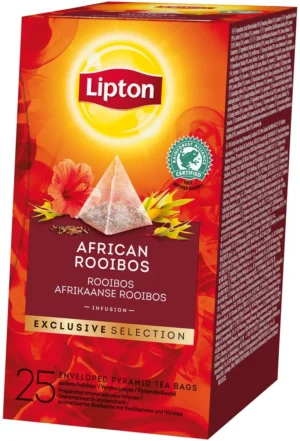 Lipton thee Exclusive Selection, Afrikaanse Rooibos, doos van 25 zakjes — drank en eetwaren