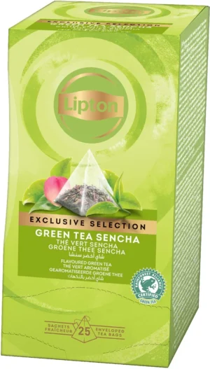 Lipton thee Exclusive Selection, groene thee Sencha, doos van 25 zakjes — drank en eetwaren
