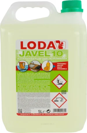 Loda Javel 10° bleekwater, groen, bidon van 5 l — reinigingsproduct